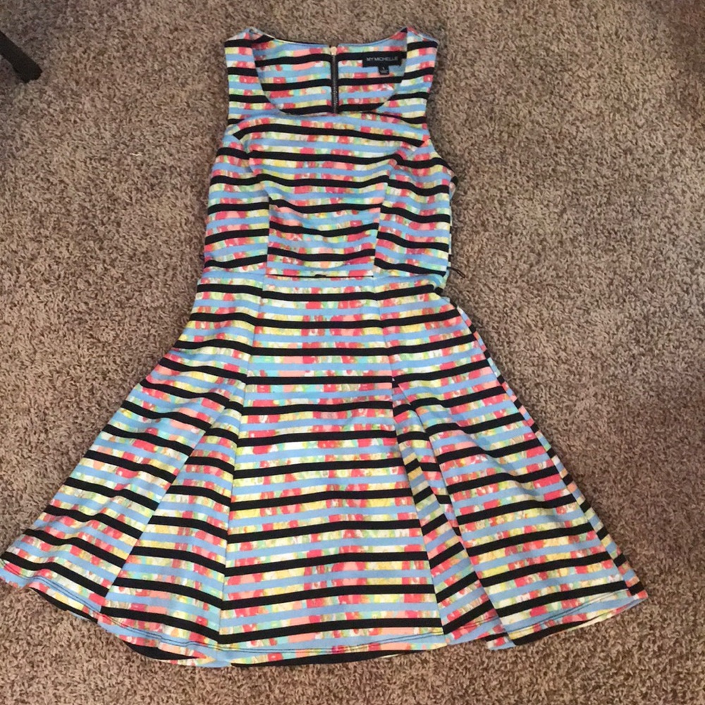 Rainbow floral dress